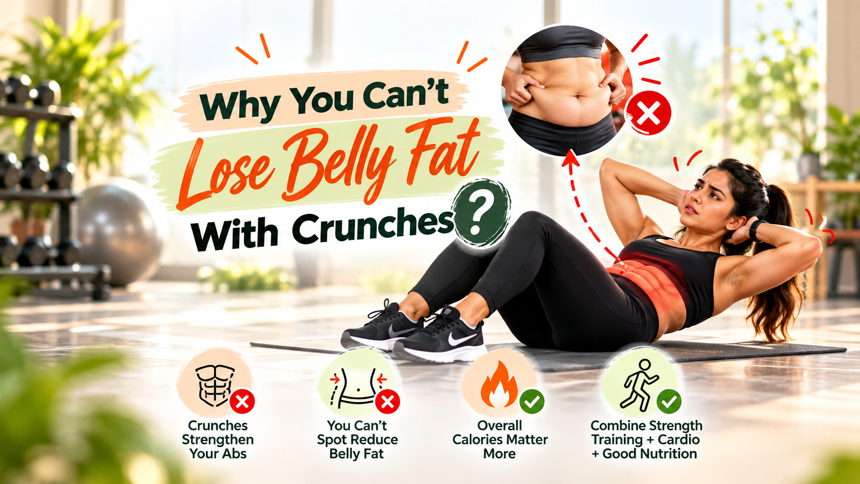 Why You Can’t Lose Belly Fat With Crunches?